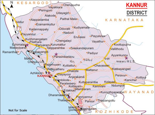 Map of Kannur